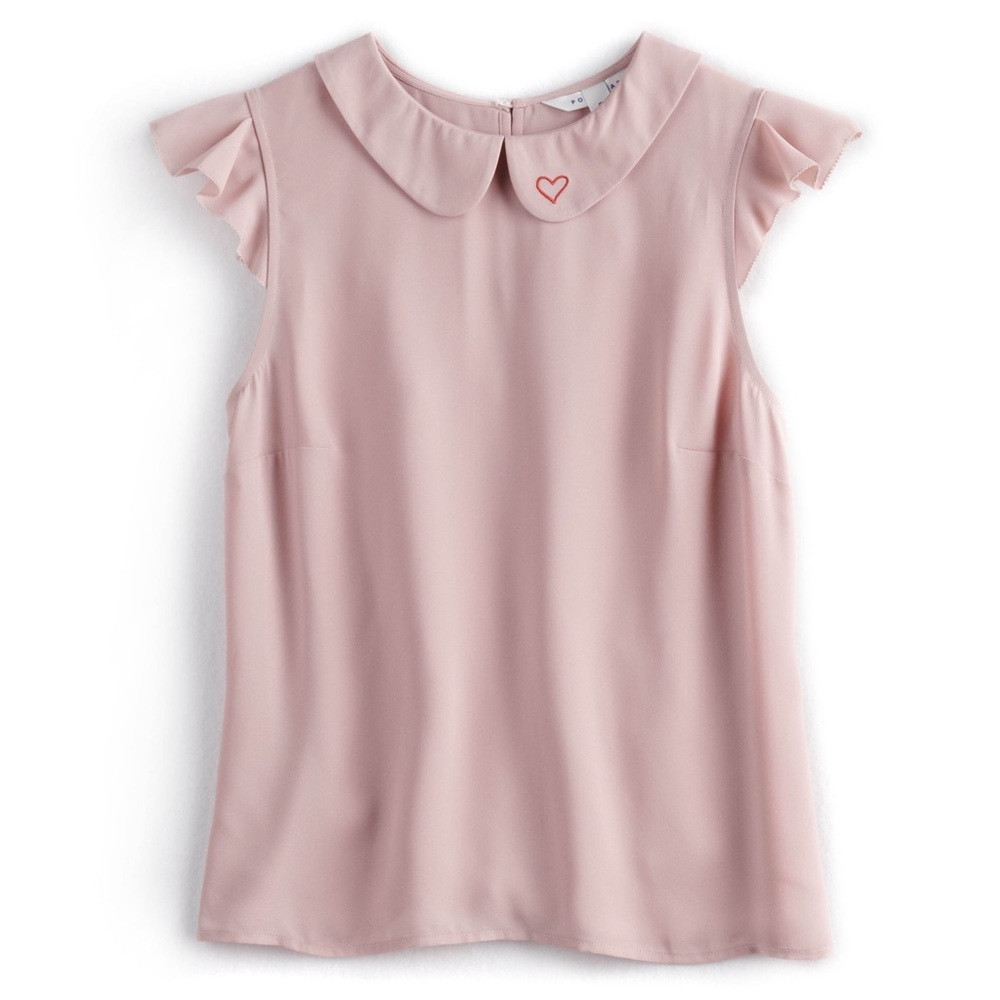 Pop sugar Light Pink Heart Blouse Medium